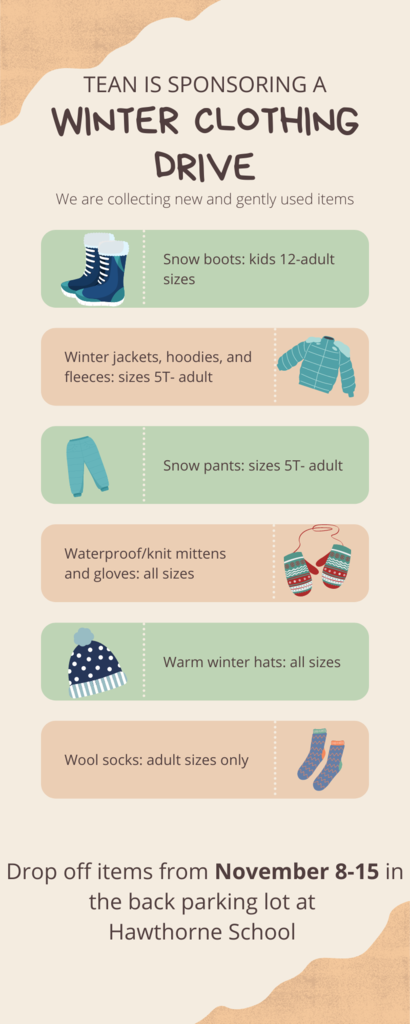 TEAN Winter Clothing Drive