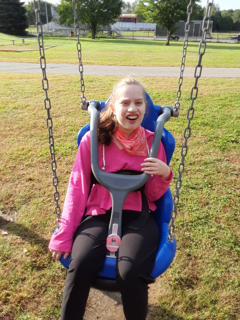 Student Using Adaptive Swing